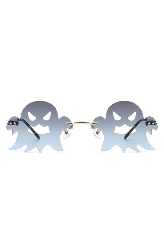 Rimless Scary Party Ghost Sunglasses