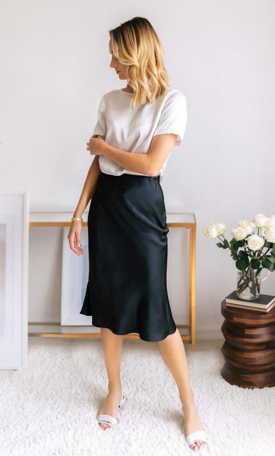 Alessa Silk Skirt
